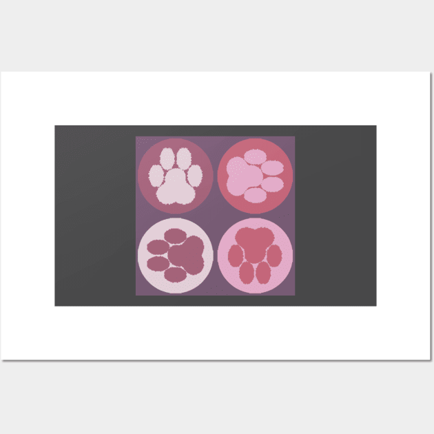 Lovely paw print in pink Wall Art by susyrdesign